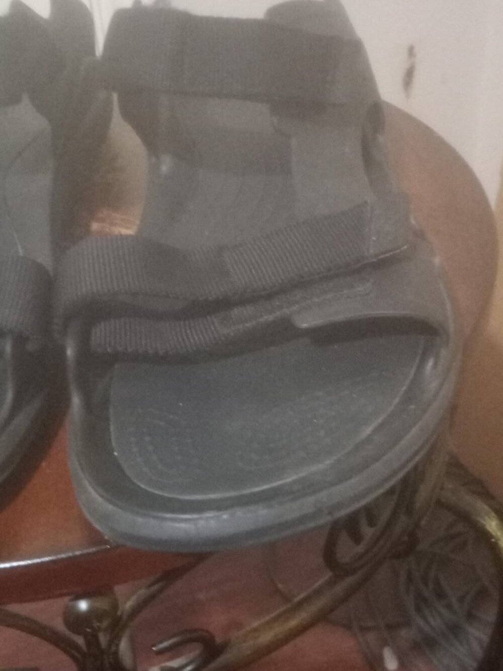 crocs swiftwater River Men’s Black Rubber Sandals With Adjustable Straps Sz. 13. - Picture 8 of 12